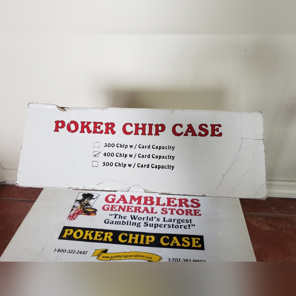 Poker Chips Case 400 w/ card capacity & 2 decks of cards - bulk or individually - Picture 5 of 11